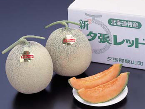 B01 日原さんグループの新夕張レッドメロン1.6kgX2個 北海道/夕張郡栗山町