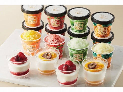 【冷凍】A フルーツティアラ ソルベ&アイスパフェ12個セット