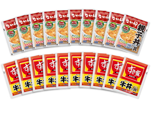 すき家牛丼の具 なか卯親子丼の具 20袋 x1