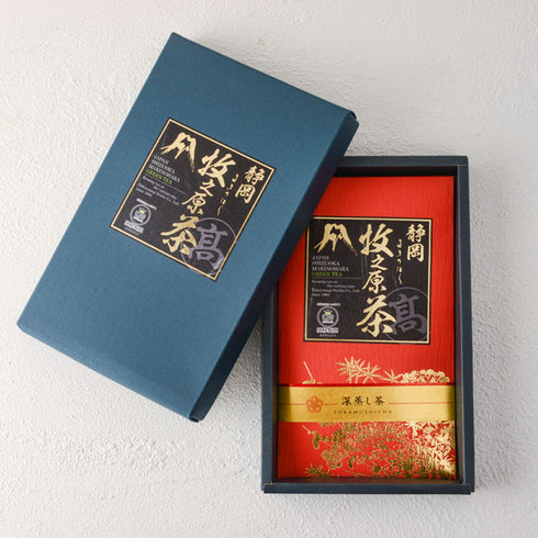 高柳製茶 静岡牧之原「深蒸しかぶせ茶」金印極上(箱入り)