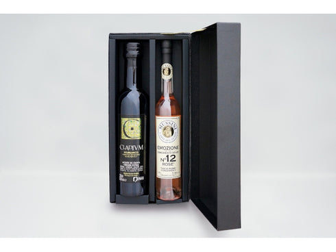 エモツィオーネ ビネガー ロゼ、オリーブオイル 2本ギフト 329ml