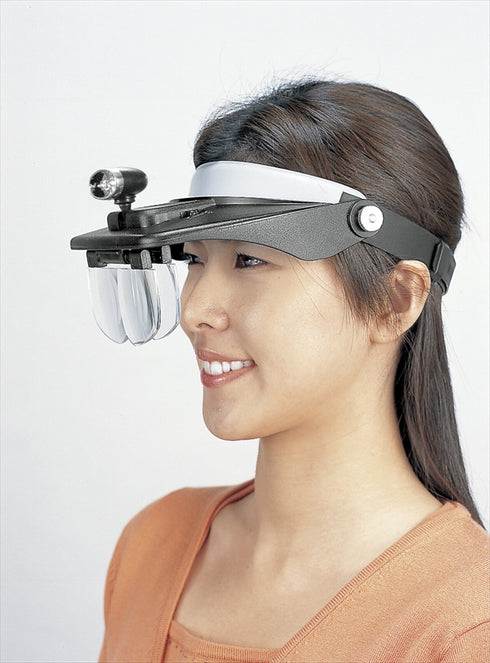 LEDライト付ヘッドルーペバイザー AY-2021