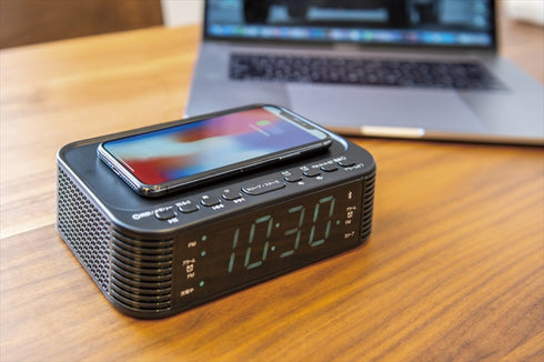 アナバス ワイヤレススマホ充電クロックラジオ CR-BT100