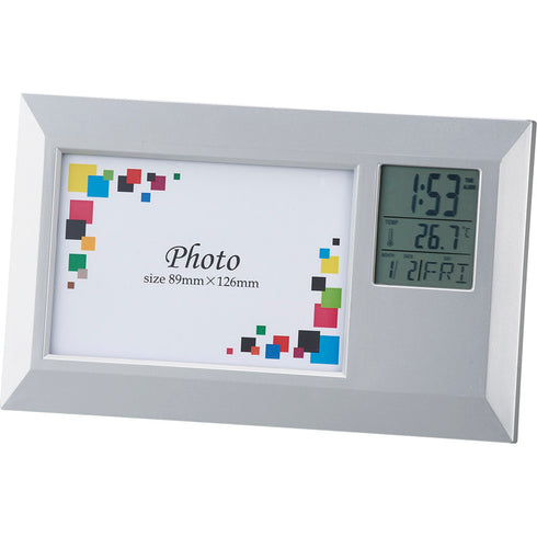 フォトフレームクロック ワイド 6130