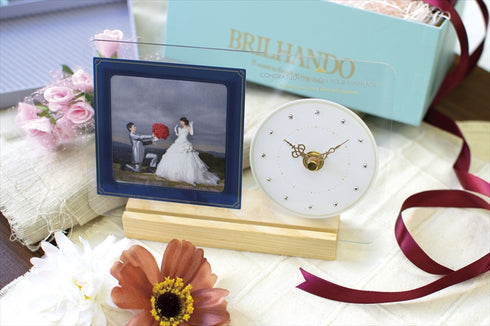 マグ フォトフレームクロック ウェディング アイボリー T-770IV-Z