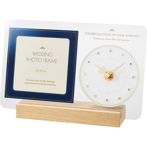 マグ フォトフレームクロック ウェディング ネイビー T-770NB-Z