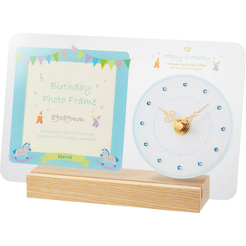 誕生石フォトフレームクロック 3月 T-770MAR-Z