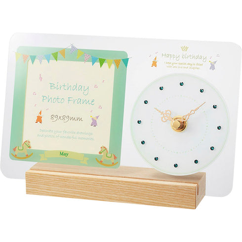 誕生石フォトフレームクロック 5月 T-770MAY-Z