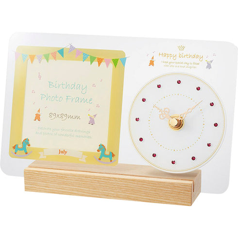 誕生石フォトフレームクロック 7月 T-770JUL-Z