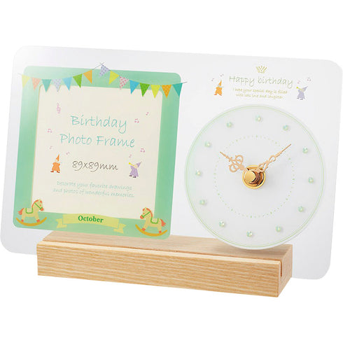 誕生石フォトフレームクロック 10月 T-770OCT-Z