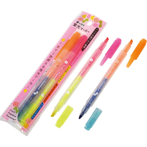 香りインク色違いツイン蛍光マーカー2本セット HPNT-4695FF