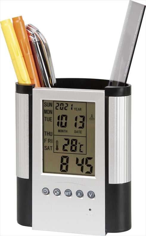 多機能クロックペン立て付 SC-1714