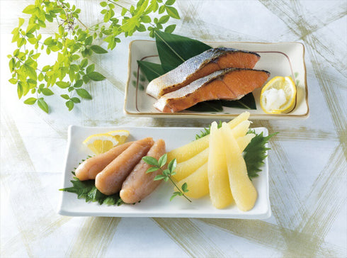 【送料無料】 祇園又吉 素材吟味撰 E-SG【お歳暮 御歳暮 お年賀 御年始 ギフト 贈り物 贈答 プレゼント 内祝い 年始挨拶 おもたせ 手土産 帰省 水産加工品 詰め合わせ セット 魚卵 切り身 しゃけ】