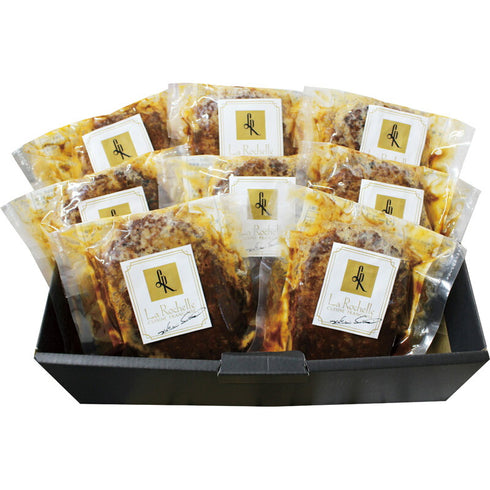 【送料無料】 ラ・ロシェル 坂井宏行監修デミグラスソースハンバーグ LR_DHB8K【お歳暮 御歳暮 お年賀 御年始 お正月 ギフト 贈り物 贈答 プレゼント 内祝い クリスマス 洋風惣菜 時短 おうちごはん 簡単 ご馳走 ごちそう】