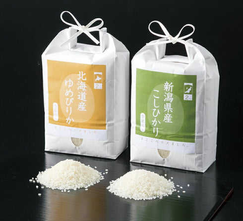 【送料無料】 新米 新潟県産こしひかり・北海道産ゆめぴりか食べ比べセット NH-04