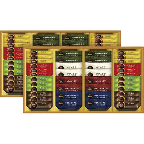 ネスカフェゴールドブレンド プレミアムスティックコーヒーギフトセット N50-GK【ギフト 贈り物 お歳暮 御歳暮 ごあいさつ 年末 年始 クリスマス パーティ お年賀 御年賀 内祝い 御祝 御礼 自宅用 来客用 会社 職場 セット 詰め合わせ 珈琲 スティック NESCAFE coffee】