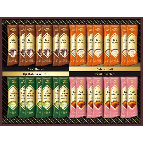 キーコーヒー インスタントミックス スティックバラエティギフト KIM-30B【ギフト 贈り物 お歳暮 御歳暮 ごあいさつ 年末 年始 クリスマス パーティ お年賀 御年賀 内祝い 御祝 御礼 自宅用 来客用 セット 詰め合わせ 珈琲 インスタント スティック カフェオレ モカ】